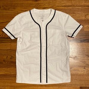 AE baseball button down jersey size S